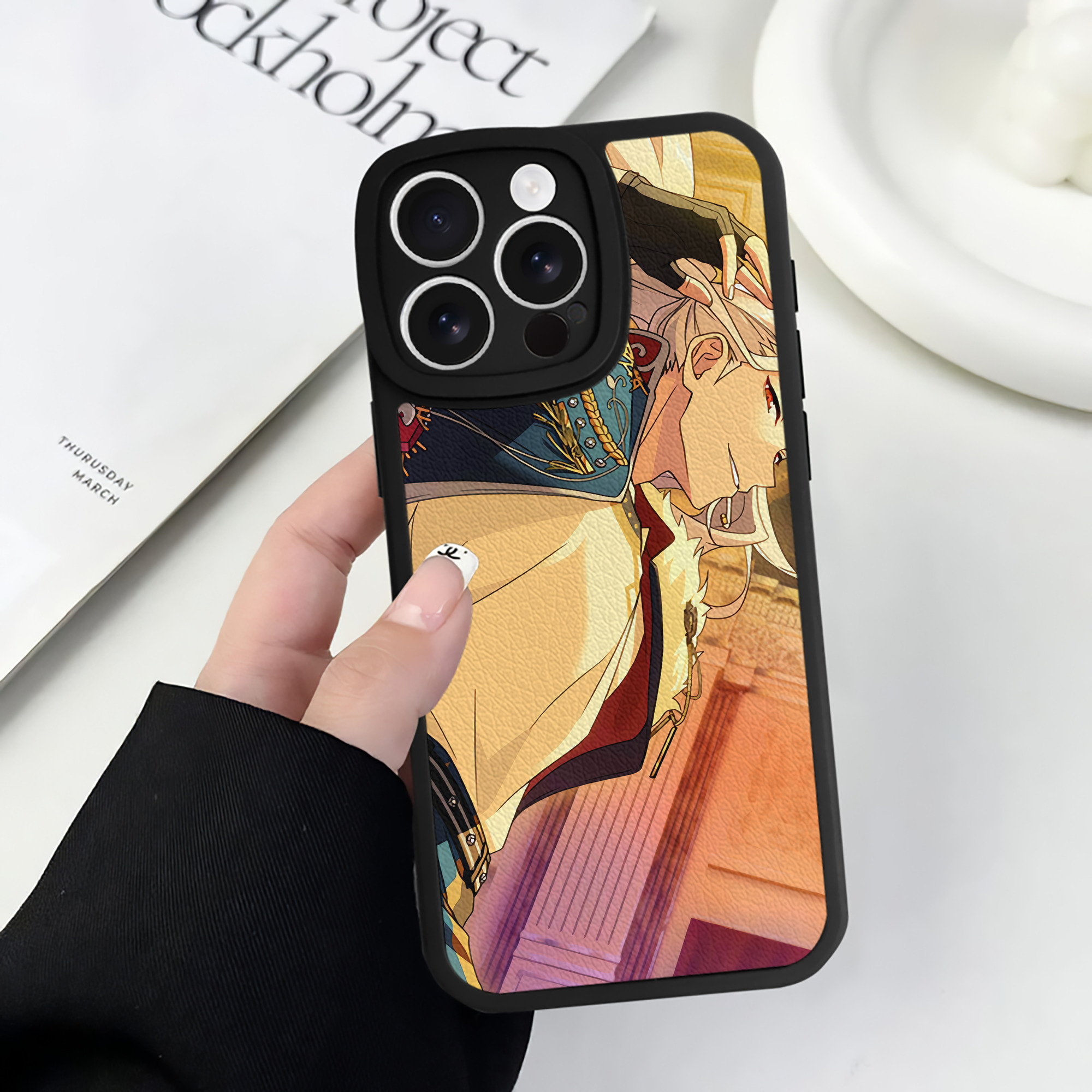 （画像用） あんさんぶるスターズ! Ensemble Stars 【iPhone 16シリーズ対応】シリコンスマホケース（レザー調） 材質：シリコン